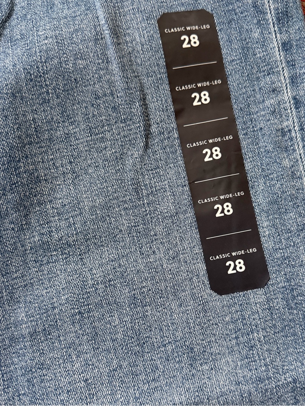 J. Crew Factory Classic Wide Leg Cuffed Jean Women’s Size 28 NEW Blue Jeans - Picture 12 of 13